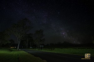 Carney Creek Road with Milkyway arch overhead Carney Creek Road with Milkyway arch overhead