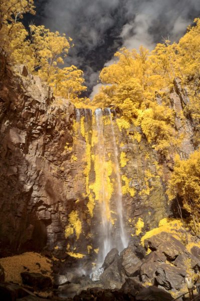 An Infra-red image of Queen Mary Falls in the Scenic Rim